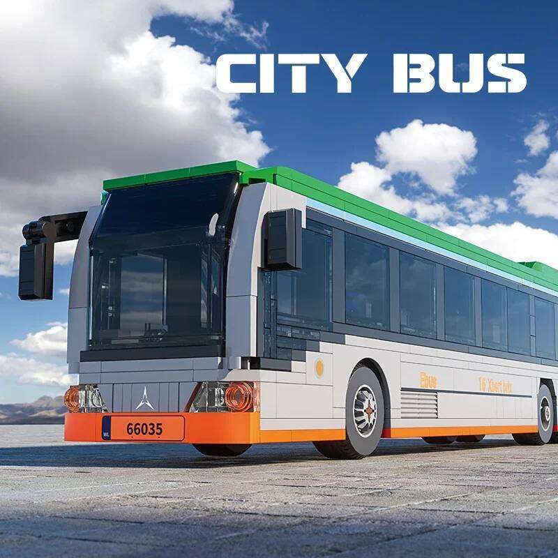712PCS City Extended Building Blocks Transport Travel Bus Model Bricks Desktop Decoration Diy Toys For Kids Holiday Gifts Z260305