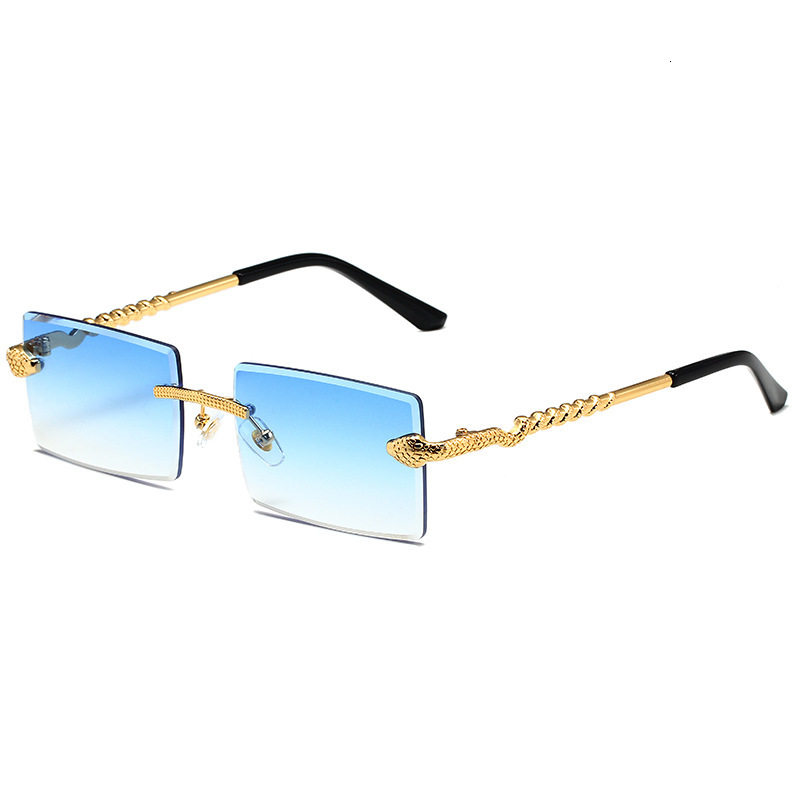 Designer Sunglasses 2023 New Snake-shaped Outdoor Cycling Sunglasses Metal Sunglasses European And American Square Men And Women Trendy High-end Sungl