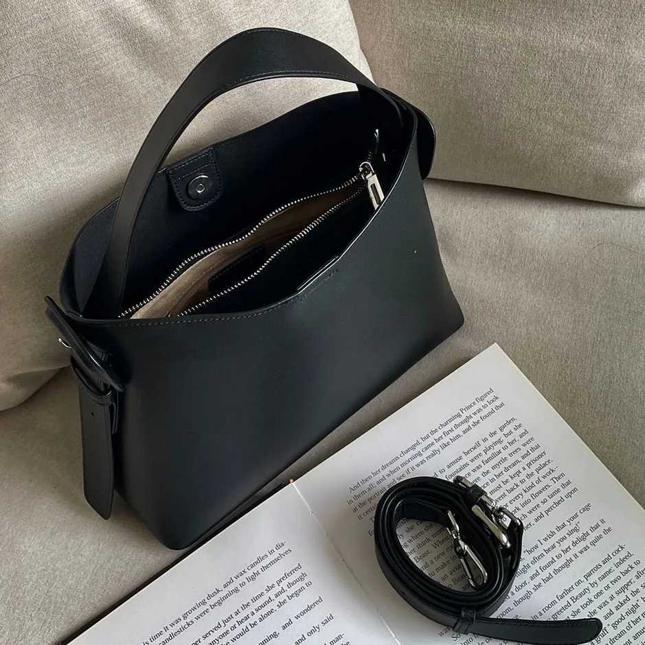 Genuine leather Tote bag 2025 new large capacity one-shoulder crossbody bag cowhide fashion commuter womens handbag H260306