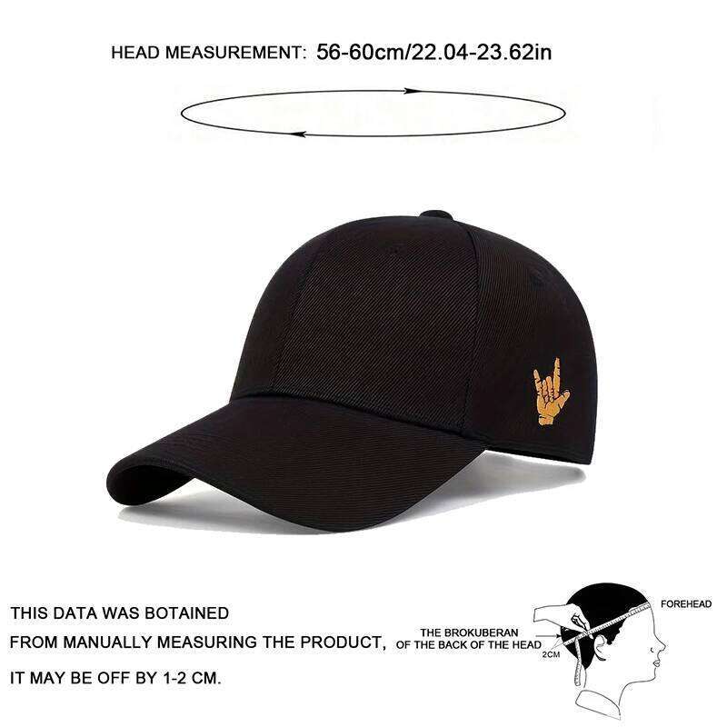 Unisex Side Finger Embroidery Baseball Caps Spring And Autumn Outdoor Adjustable Casual Hats Sunscreen Hat Y260304