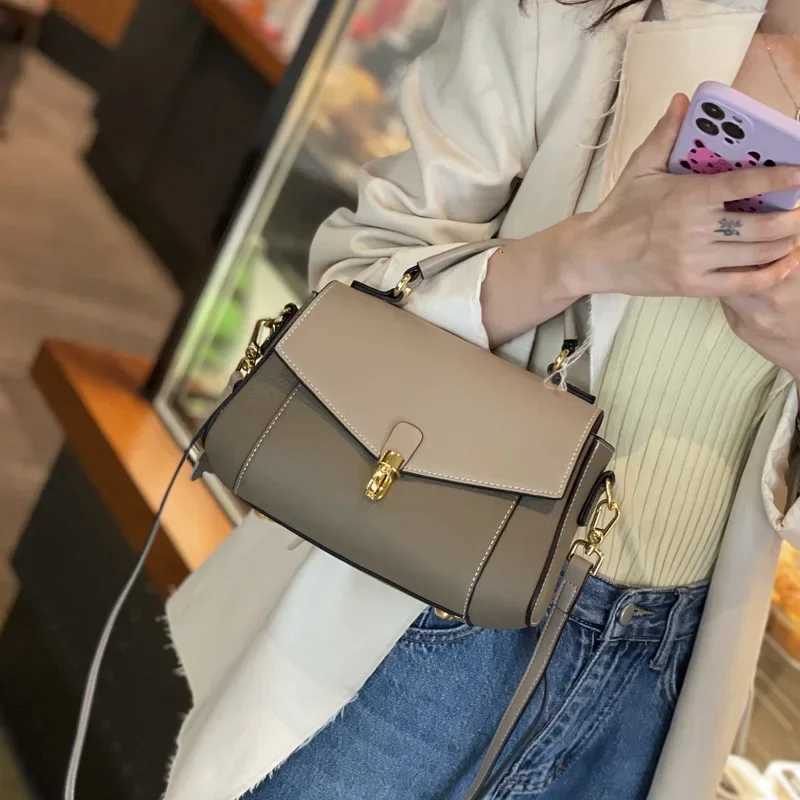 Womens Genuine Leather Bag New Trendy All-match Messenger Shoulder Bag Ladies Fashion First Layer Cowhide Handbag High Quality H260306