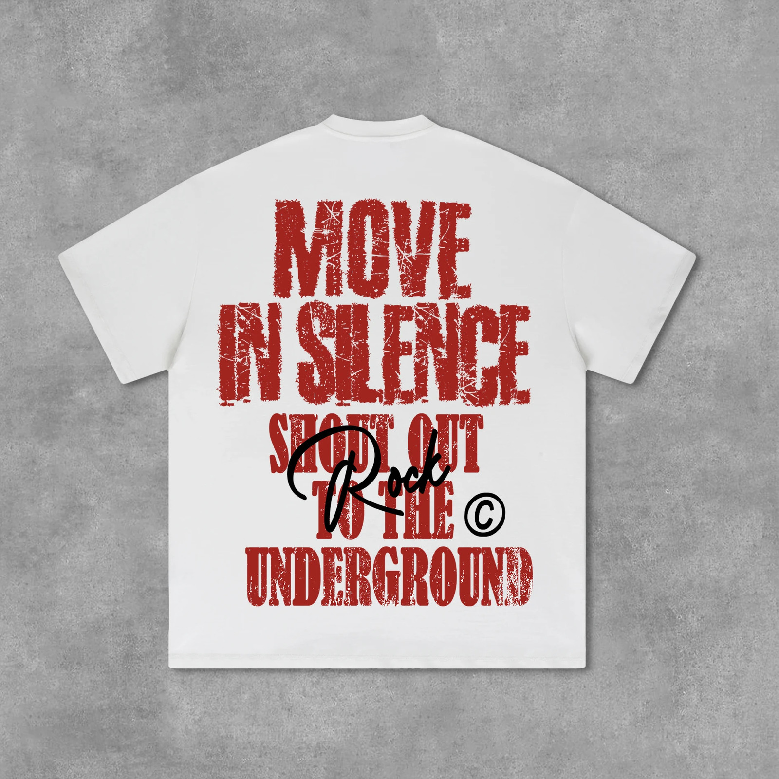 Vintage Move in Silence Graphic Cotton T-shirt Unisex Women Fans Essentials Short Sleeve Tee Fashion Streetwear 260304