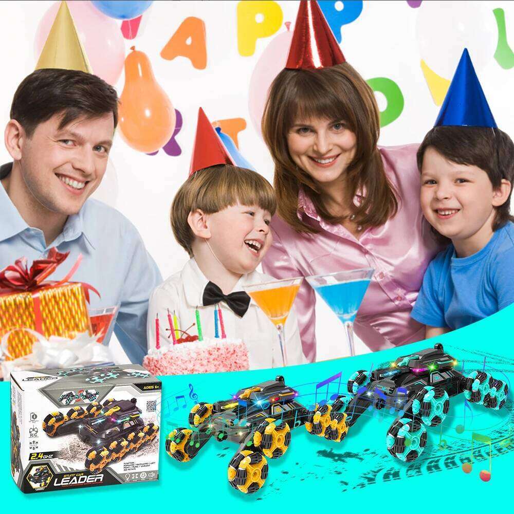 RC Stunt Car Kids Double Sided Flip Cars 2.4G Wireless Remote Control High Speed 360 Rotation Drift Auto Toys C260305
