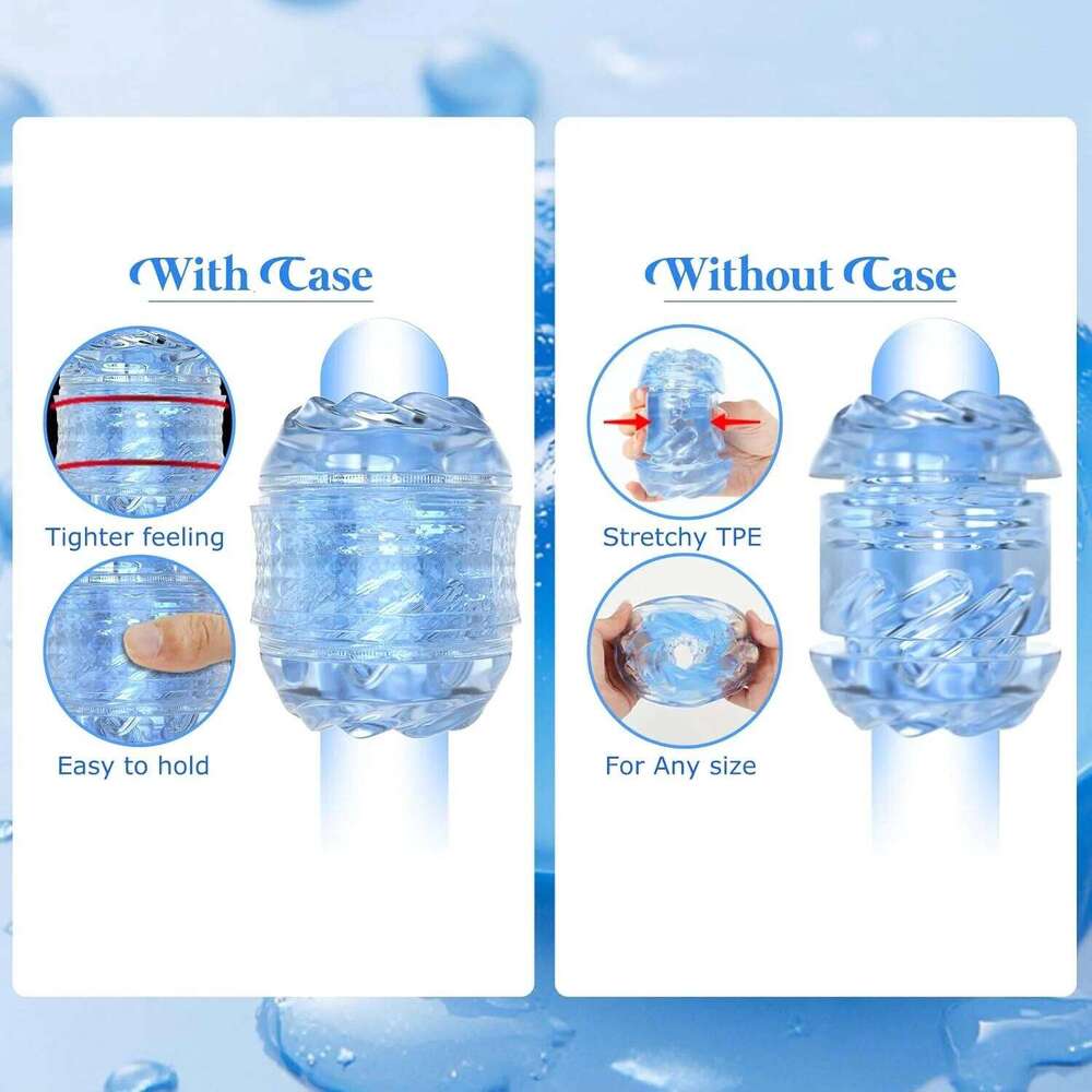 kaifutong Manual Spiral Motion Male Masturbator Sleeve Adult Toys for Men Realistic Pocket Pussy Open Ended Crystal Sex Toy W260305