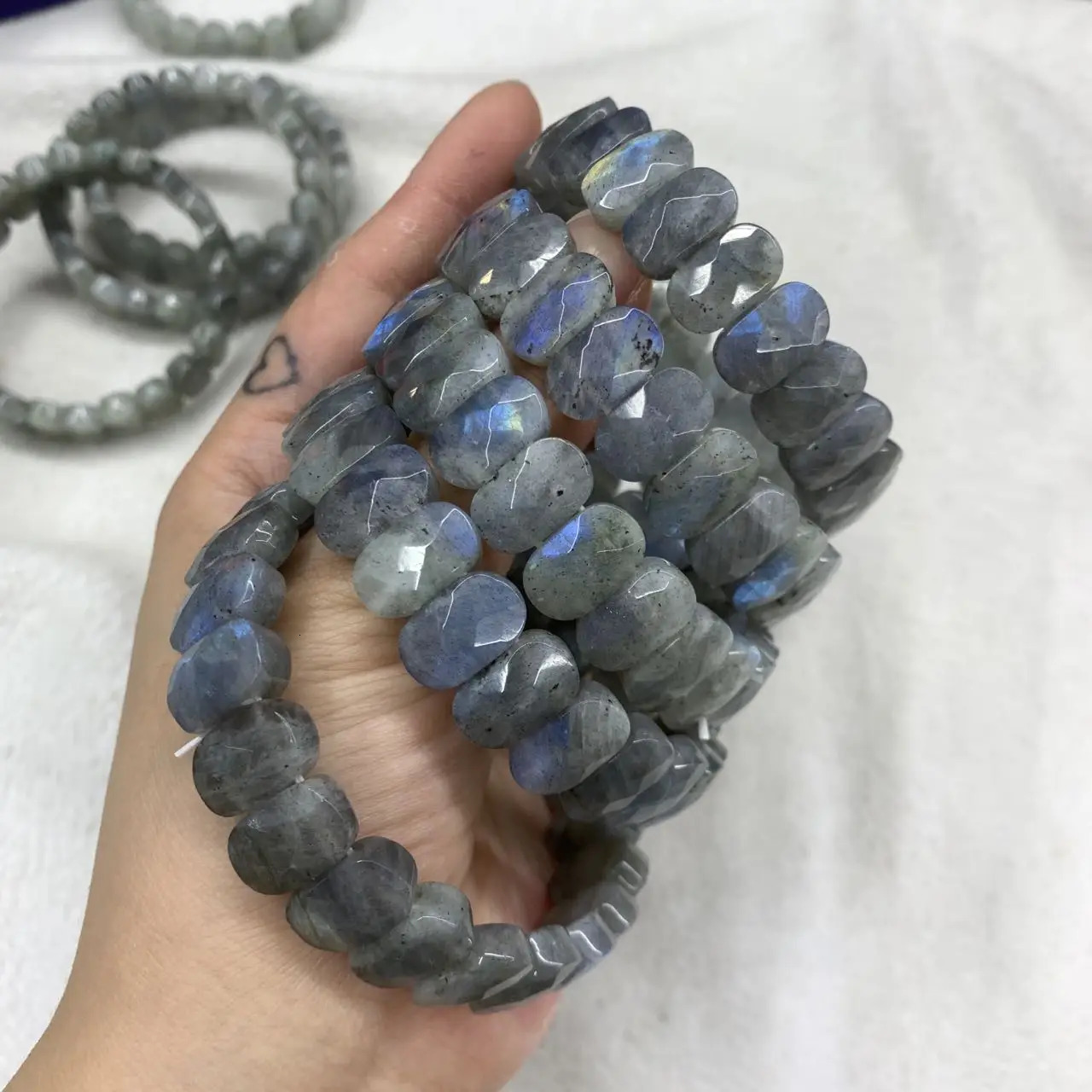 Labradorite Stone Beads Bracelet Natural Gemstone Diy Jewelry Bangle for Woman for Man for Gift Wholesale 260302