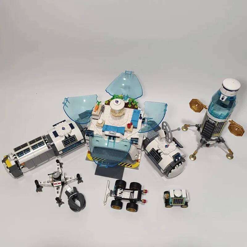 City Series Research Base Building Blocks Space Station Lunar Lander Astronaut Bricks Toys For Children Gifts Z260306