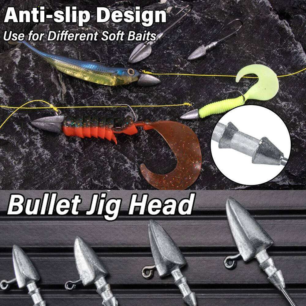 5pcs Metal Jig Head Hook 3.5g 10g 21g 35g Weight Crank Sharp Fishhook Gear Sinker Pesca for Soft Lure Texas Rig Fishing Tackle Y260305