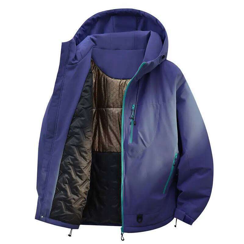 Winter Thicker Waterproof Windproof Sports Jacket Men Women Sport Hiking Running Hooded Casual Warm Coat