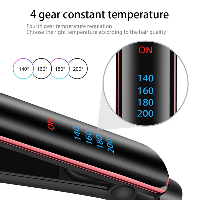 Professional Hair Straightener Curler Electric Splint Flat Iron Negative Ion Straight Curling Iron Plates Corrugation Hair Care 260305