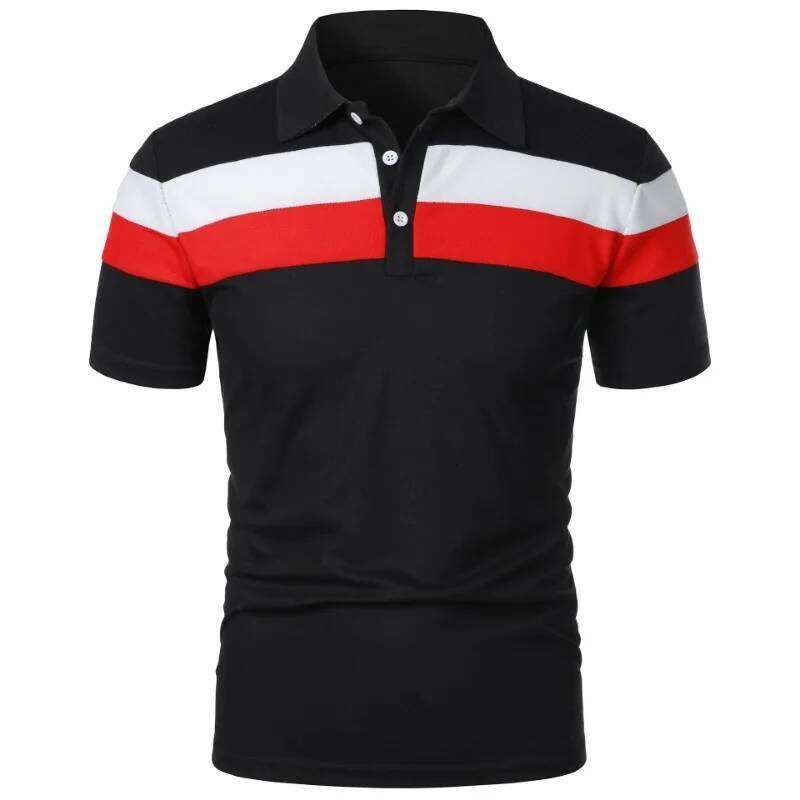 Summer Mens Polo Large T Shirts Stritching Shorts Sleeve Turn-down Collar Business Tee Shirt Sweatwear 6XL 26H0306