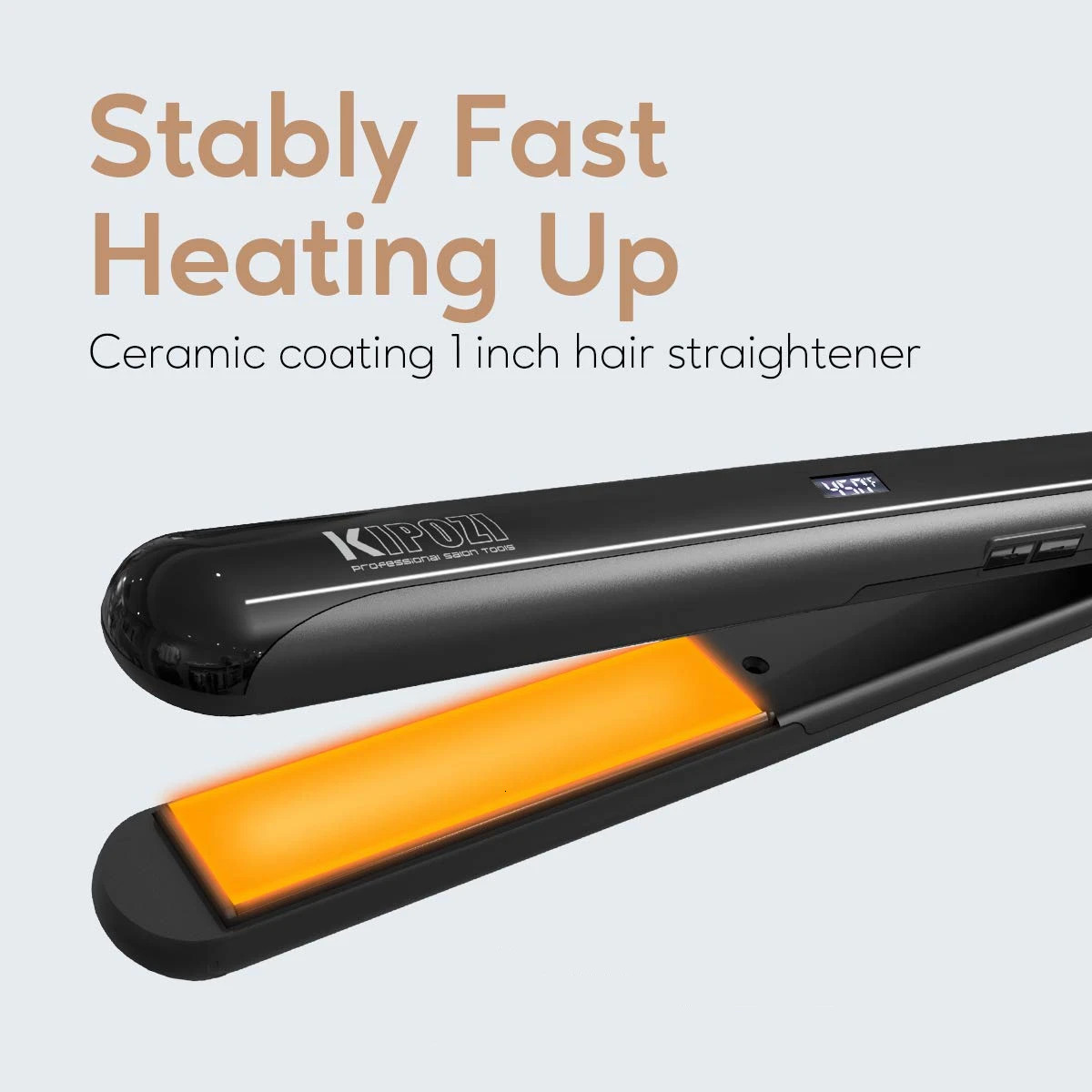 KIPOZI Professional Hair Flat Iron 2 In 1 Hair Curler Adjustable Temperature Fast Heating Hair Straightener Straightening Iron 260305