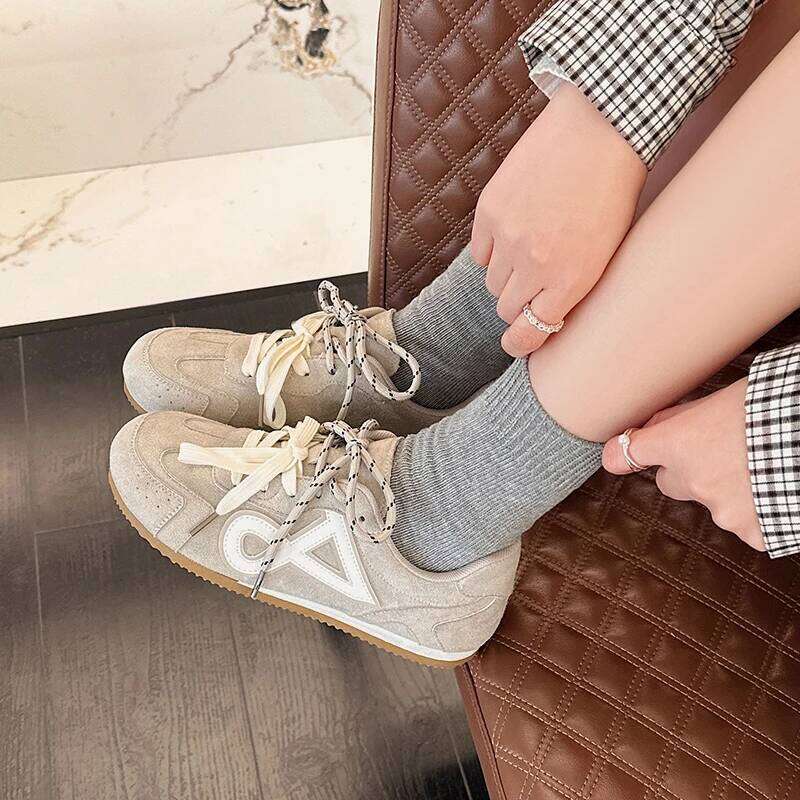 2026 new fashionable casual sports with color blocking design outdoor simple versatile and comfortable women's shoes