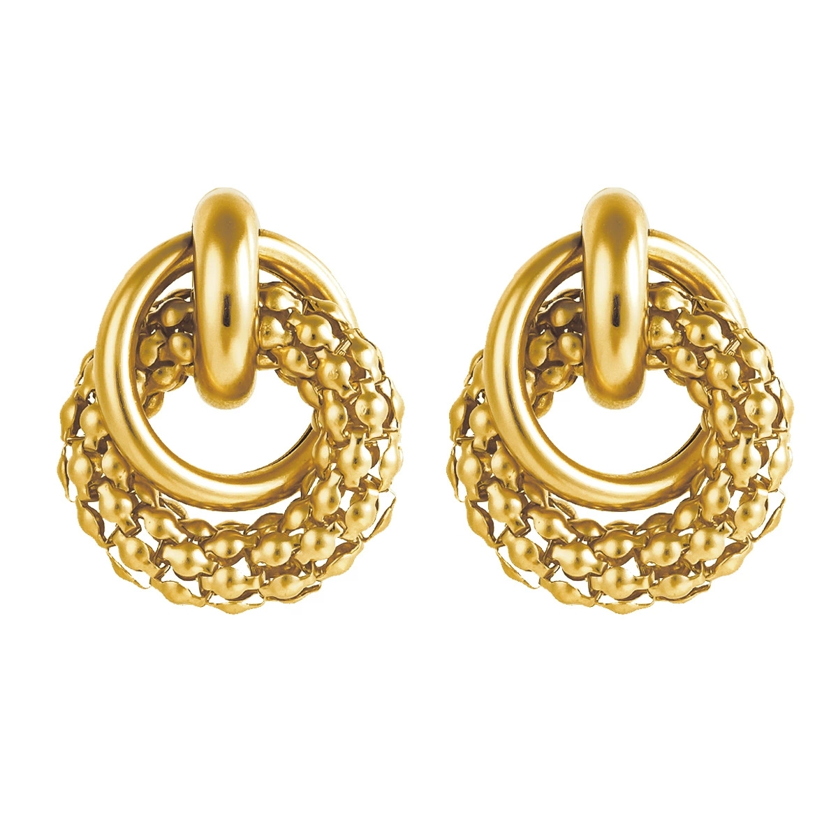 Fashion Forward Large Hoop Earrings | Dazzling Metallic Accent Pieces