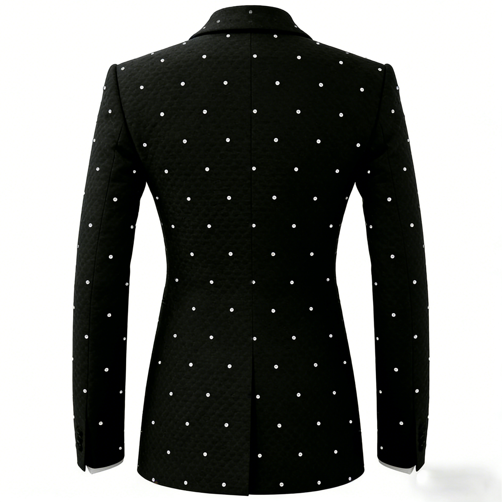 Classic Crystal Wedding Groom Suit 2-Pieces Blazer Pant Peaked Lapel Formal Occasions Party Customized Ropa Hombre
