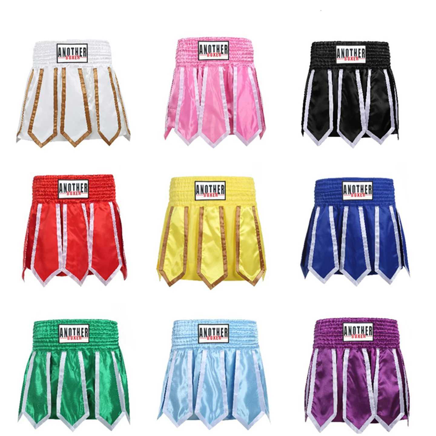 Streamer Style Boxing Training Trunks Free Fighting Sanda Half Pants Muay Thai Shorts For Men Women And Kids Arena Competition X260306