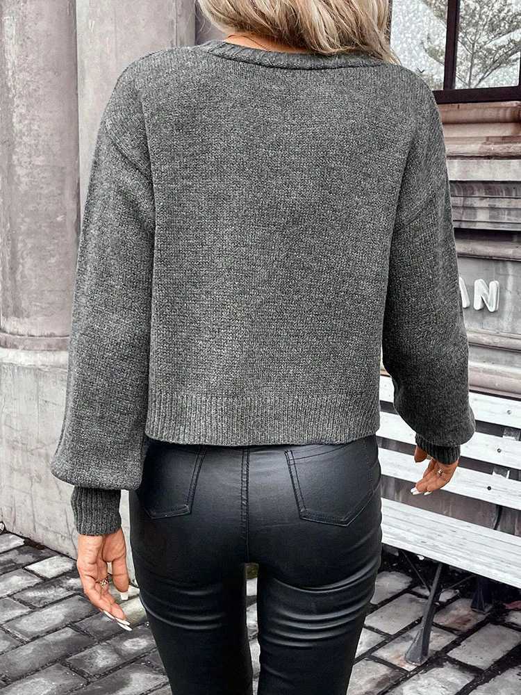 Fashionable and elegant knitted sweater button cardigan sweater womens top M260306