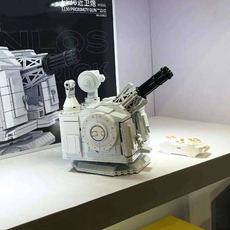 1087Pcs Military 1130 Close Range Gun Building Blocks Model Modern Naval Weapons Idea Bricks Toy for Children Christmas Gift Set Z260306