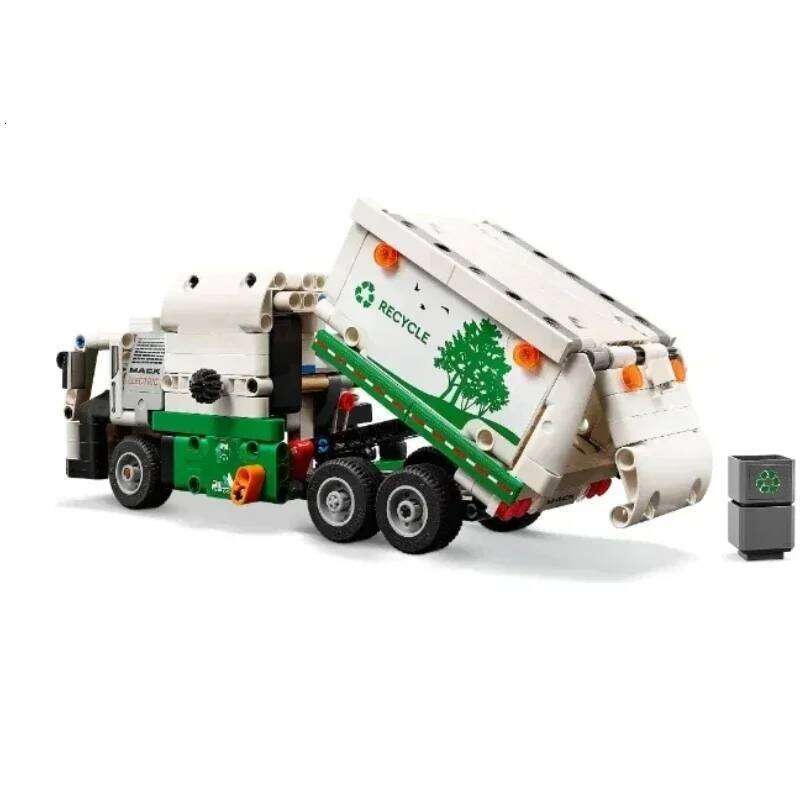 503PCS Technical Mack LR Electric Garbage Truck Building Blocks Assemble Bricks Toy Gift For Children Kids Z260305