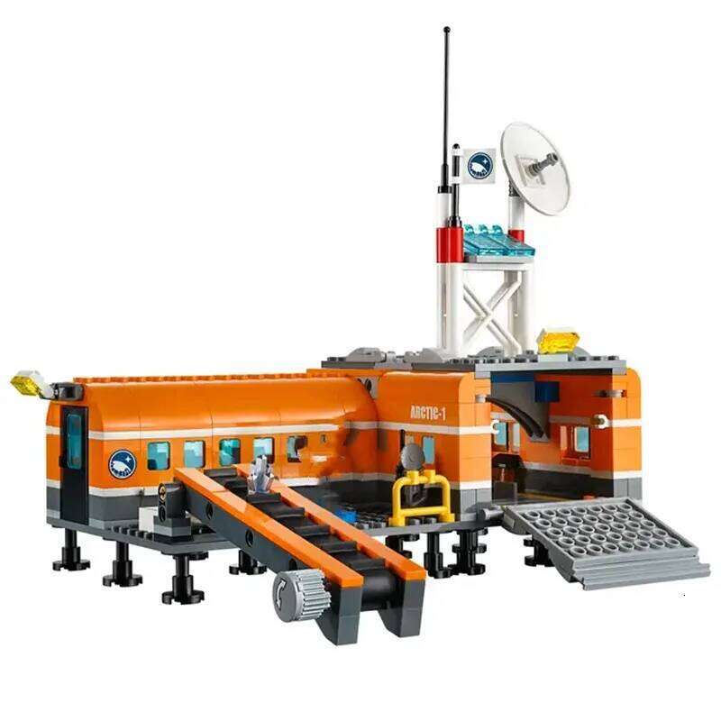 Suitable for city series building blocks Polar adventure Arctic base camp polar bear MOC toys children's Christmas gifts Z260306
