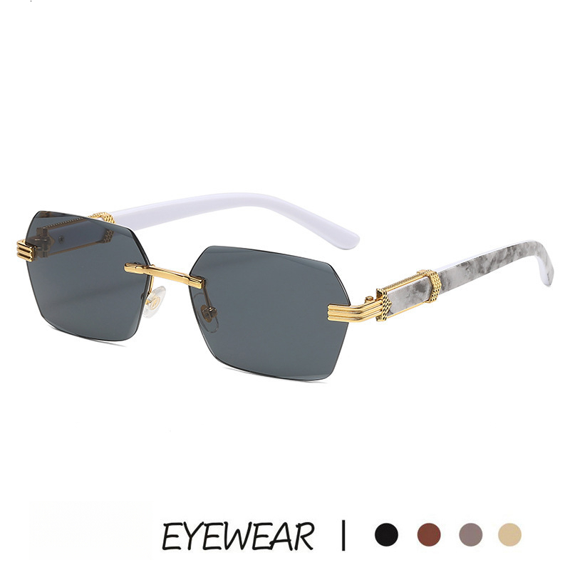 Luxury Fashion Outdoor Bicycle Sunglasses Designer Sunglasses New Cross Border Frameless Cutting Edge Sunglasses Gradient Ocean Lens Sunglasses With B