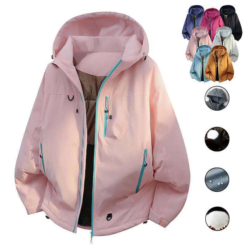Winter Thicker Waterproof Windproof Sports Jacket Men Women Sport Hiking Running Hooded Casual Warm Coat