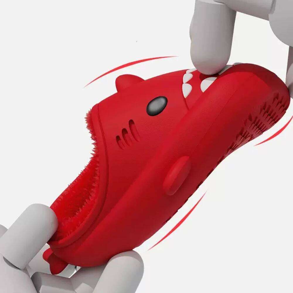 Litfun Plush Slippers Women Men Winter Cozy Fur Cartoon Furry Home Shoes Platform Waterproof Shark Slides
