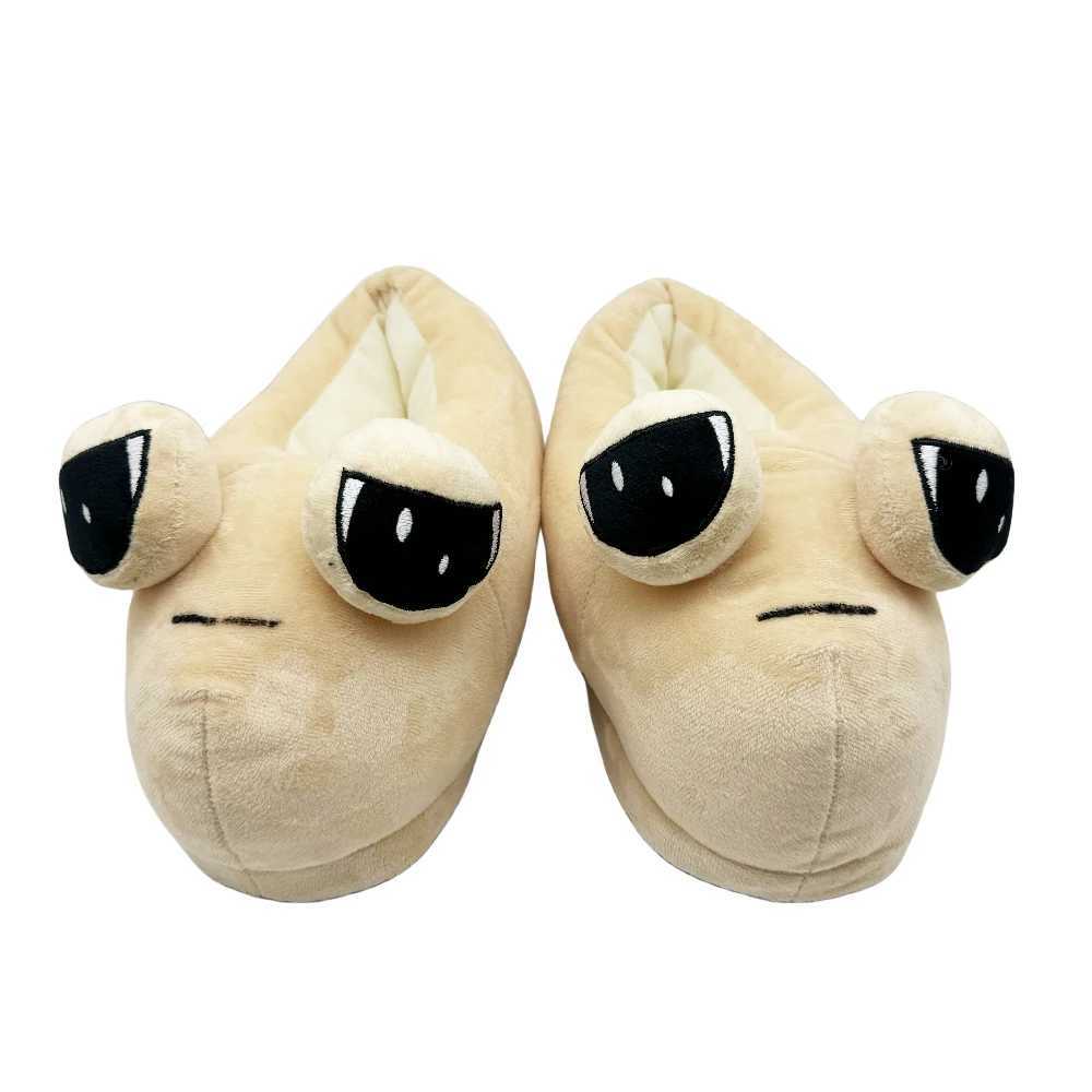 TreasuringU Sad Pou Plush Slippers with Toys New Fashion Animals Snail Fluffy House Shoes Women Men Indoor Soft Alien Slipper S260305