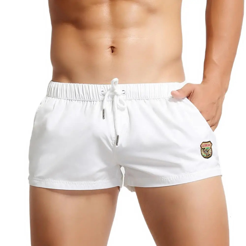 SEOBEAN Mens Quick Dry Swimwear Beach Shorts Summer Surf Fitness Board Trunks Gym Short Pants Male Clothing 260305