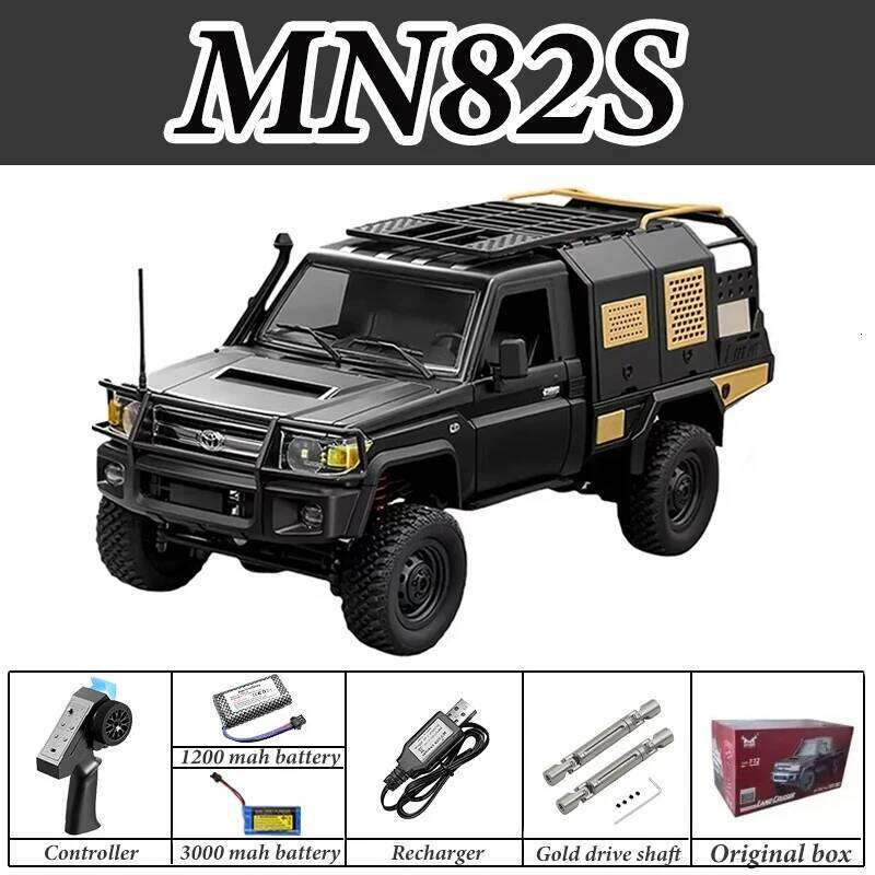 MN82 MN82S PRO Rc Cars 1:12 Mn Retro Full-scale 2.4G 4WD 280 Motor RC Off-Road Pickup Truck Model Car for Boys Adult Gifts C260305
