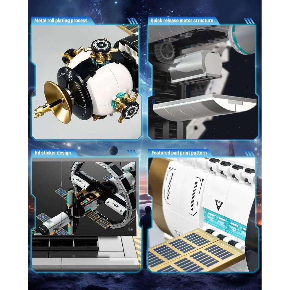 2221PCS Electric International Space Station Kit Adults Collectible Model Building Toys Sets Ideas Gifts for Boys Girls Z260306