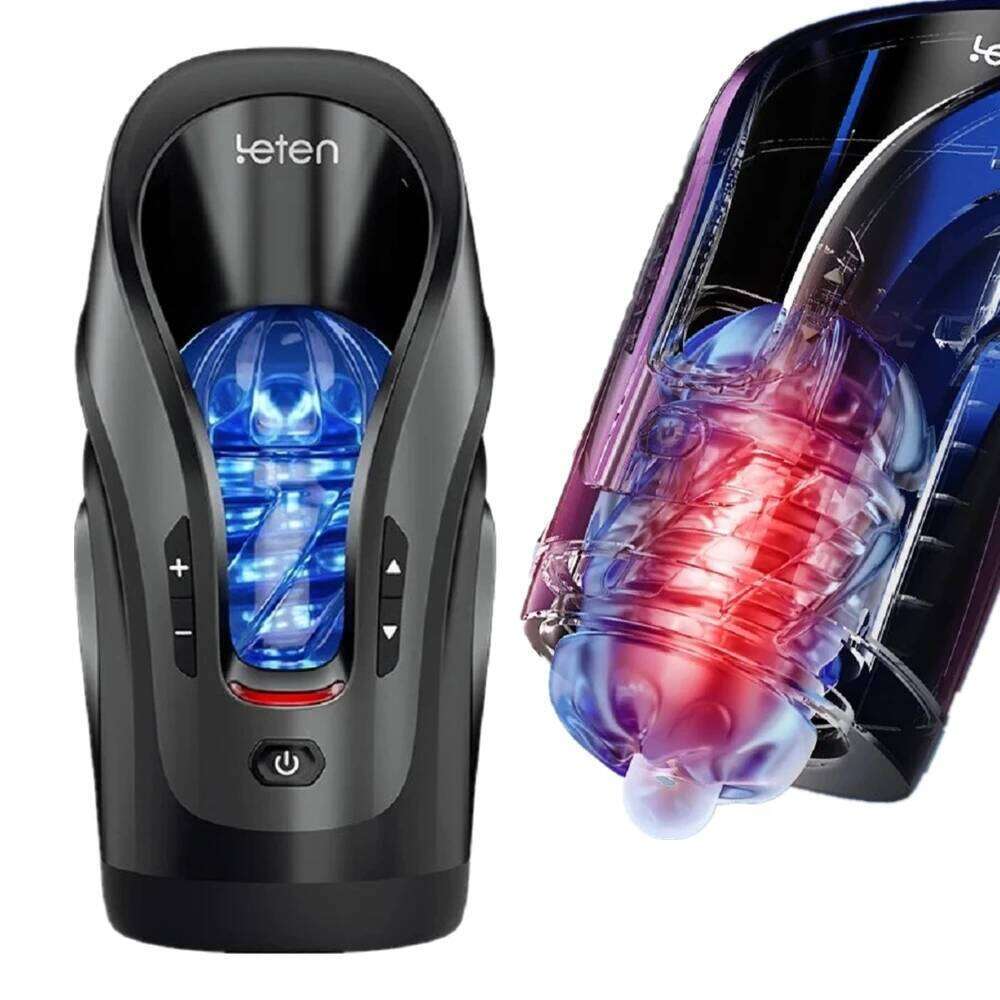 NEW Leten Luxury-Pro Automatic Telescopic 75MM Thrusting Vagina High Speed Intelligent Powerful Masturbation CupSex Toys for Men W260305