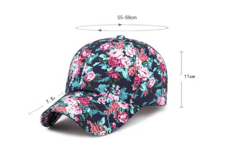 Sunscreen Baseball Rose Floral Print Cap For Women Casual Sport Caps Casual Fashion Dome Hats Golf Hat Beach Hat Drop Ship 2023 S260306