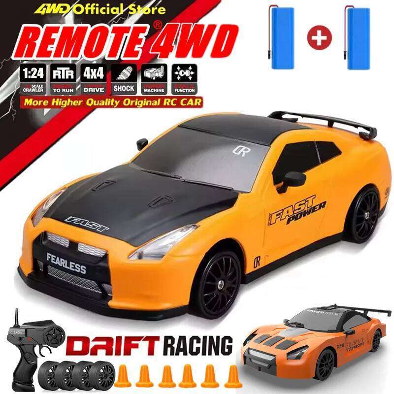 4WD RC Drift 2.4G Remote Control Car High Speed Racing Vehicle Model Toy with LED Lights Gift for Kids Adults Boys Girls C260305