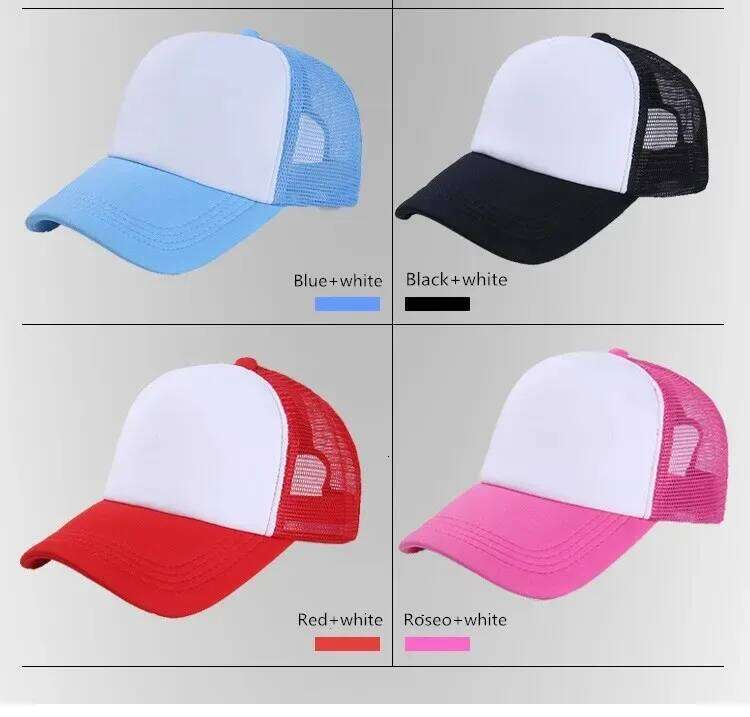 Custom Brand LOGO Personality DIY Print Trucker For Kids Net Baseball Cap Men Women Blank Mesh Adjustable Sun Hat Visor Y260304
