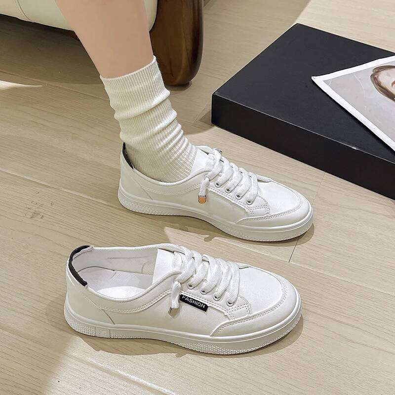 2025 Spring & Autumn New Fashion Casual Vulcanized Comfortable Flat Soles Solid Color Anti-Slip Women's Shoes