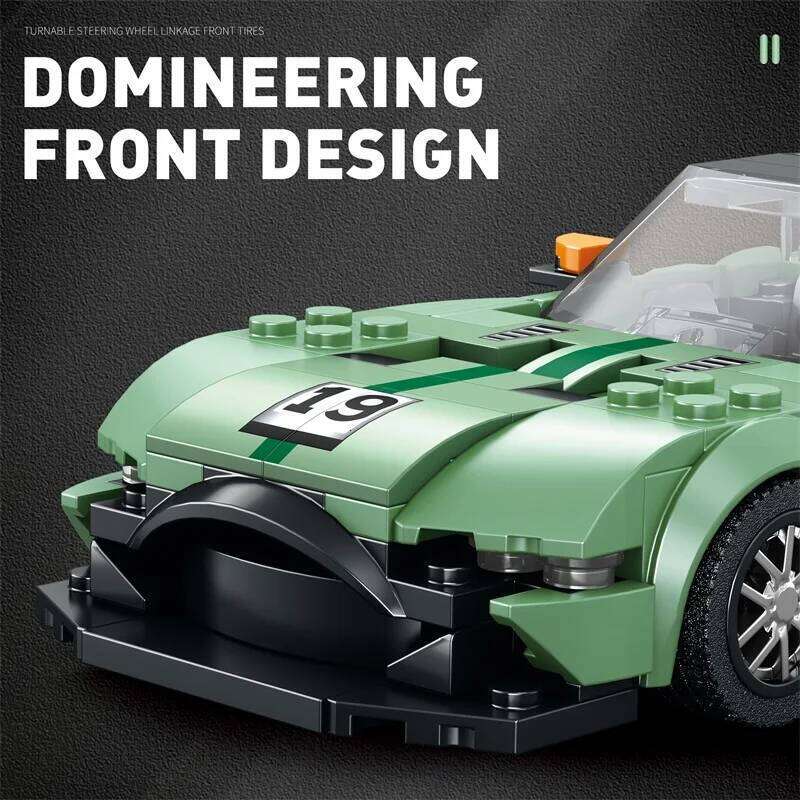 316PCS Green Sports Building Blocks 1:24 Scale Car Model Assemble Bricks Toy Creative Decoration Children Holiday Gifts Z260305