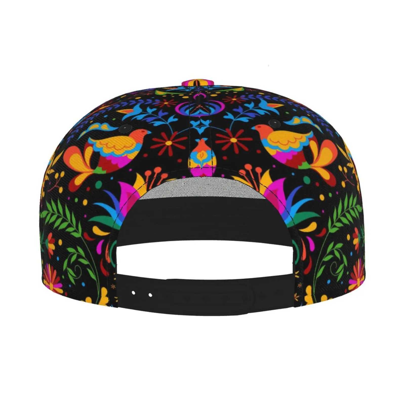 Mexican Flowers Printed Flat Brimmed Hat Street Skateboarding Hip Hop Hat Outdoor Leisure Sunshade Baseball Hat Universal S260306