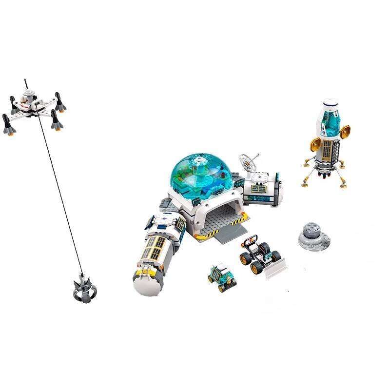 City Series Research Base Building Blocks Space Station Lunar Lander Astronaut Bricks Toys For Children Gifts Z260306