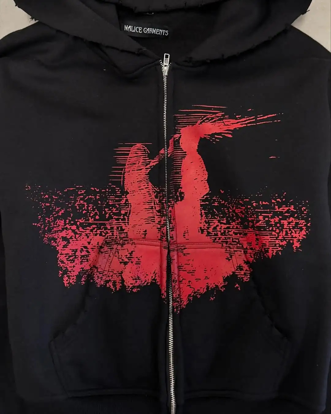 Hip Hop Gothic Retro High Street Baggy Zip Up Hoodie Y2k Graphic Print American Zipper Hoodie Mens and Womens Sweatshirt 260228
