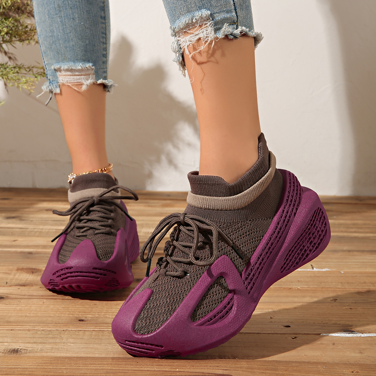 Women's Sneakers 2026 New Autumn Mesh Breathable and Versatile Casual Soft Slip-on Single Shoes High quality outdoor sports shoes