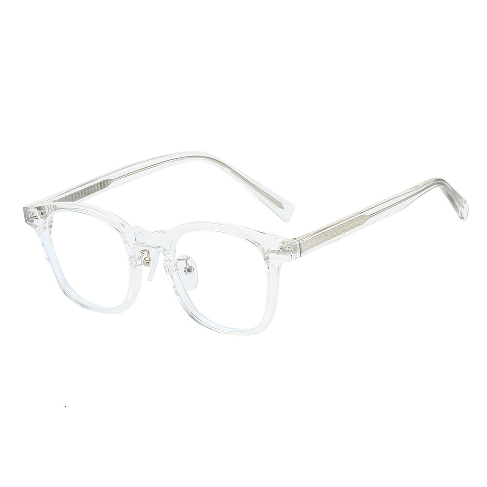 25 new stylish TR90 pin-frame glasses for men and women, plain lenses, artistic, casual, simple, anti-blue light