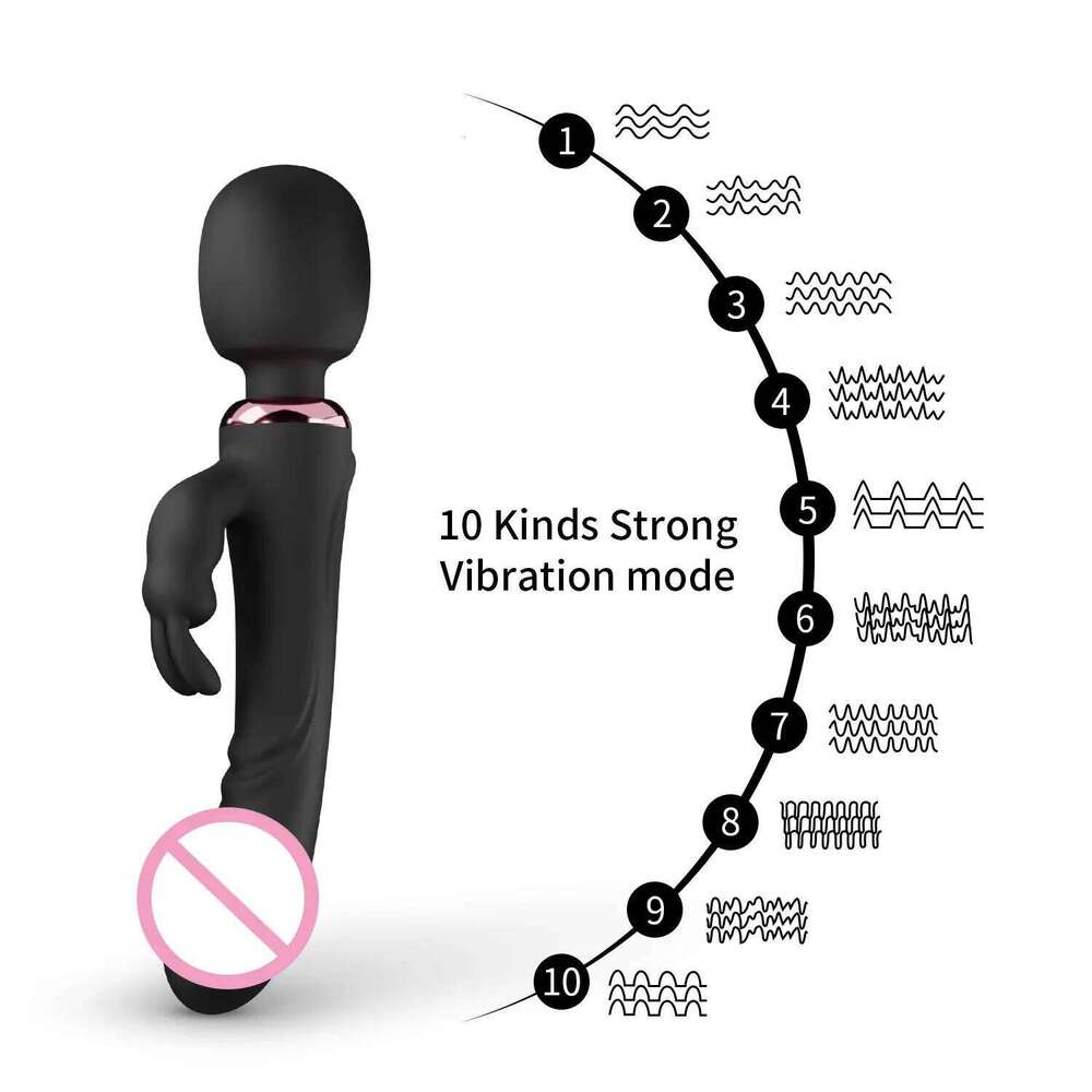 Double Head Powerful Vibrator Women 30 Speed Clit Stimulator G Spot Vagina Massager Female Masturbator Sex Toys for Adult 18 W260305