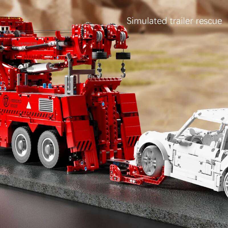 Technical Car Rescue Vehicle APP Remote Control Crane Electric Moter Trucks MOC Bricks Building Blocks Boys Toys Childrens Gifts Z260306