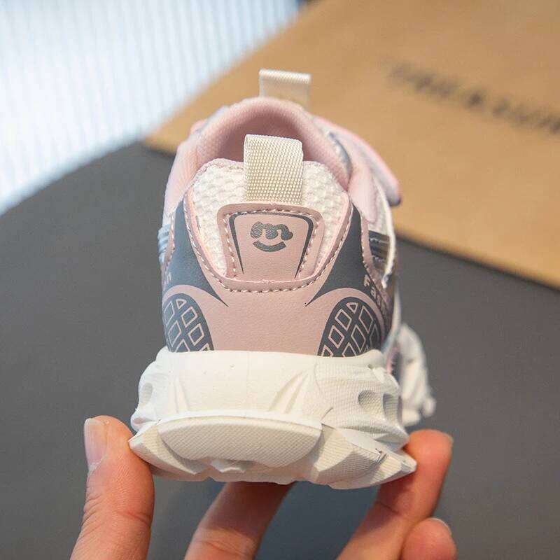 Spring Sport For Children Trend Fashion Teenager Kid's Sneakers Soft-soled Anti-slippery Boy's Girl's Running Shoes 26Y0304