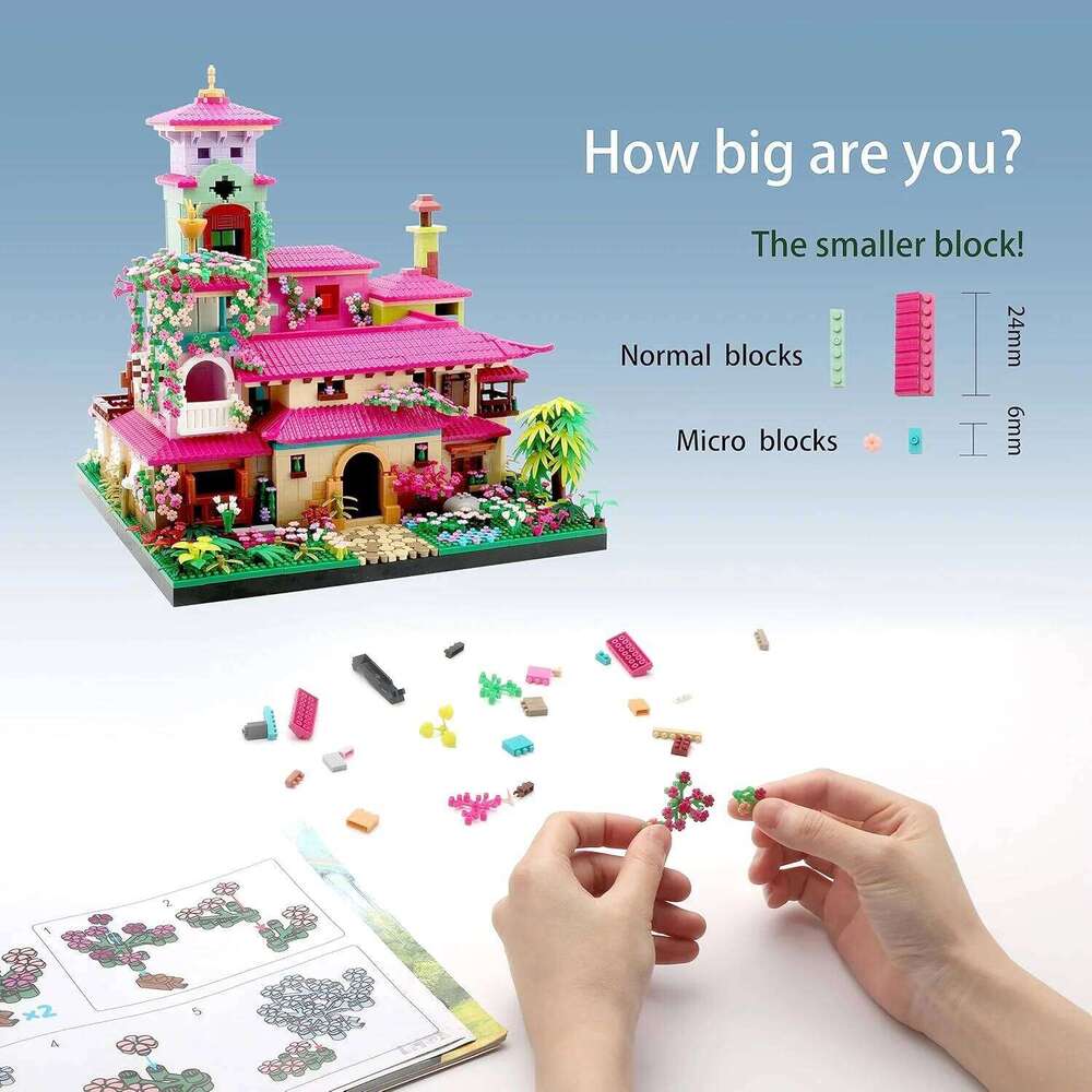 Villa House Architecture Miniature Micro Building Blocks Set Creative Collection Model Display Toys Present for Adults Girls Z260305