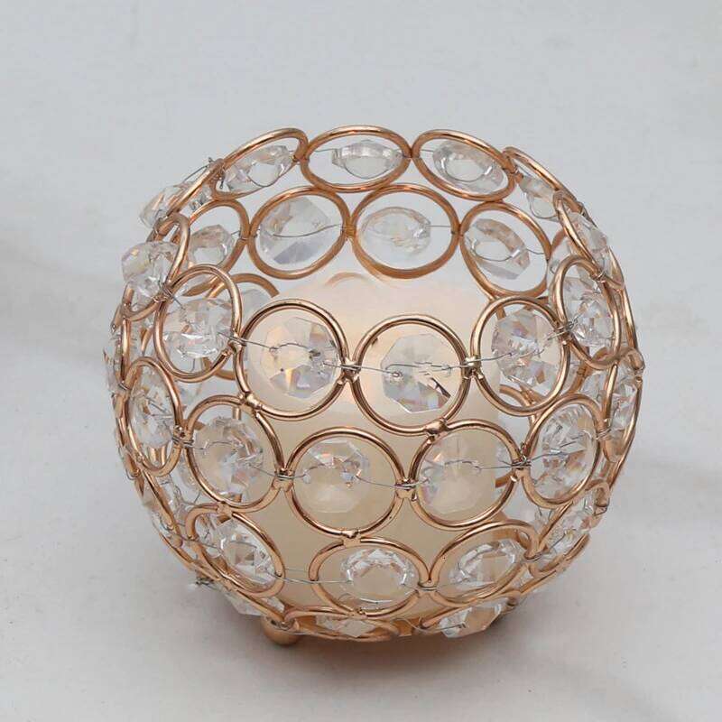 Octagonal Bead Ball Party Wedding Cup Creative Retro Hollow Glass Atmosphere Effect Candle Holder Crystal XJ260305