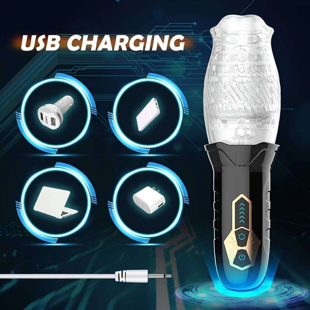 Tornado Masturbator 10 Vibration 5 Rotation Transparant Sleeve Oral Delay Endurance Masturbation Cup Sex Toys 18 W260305