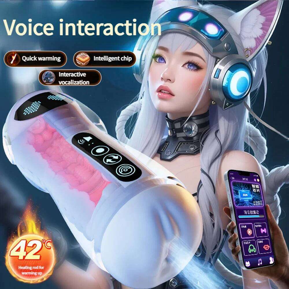 Automatic Male Masturbator Cup with Sucking & Vibration Blowjob-Style Pocket Pussy Realistic Sleeve Adult Pleasure Toy for Men W260305