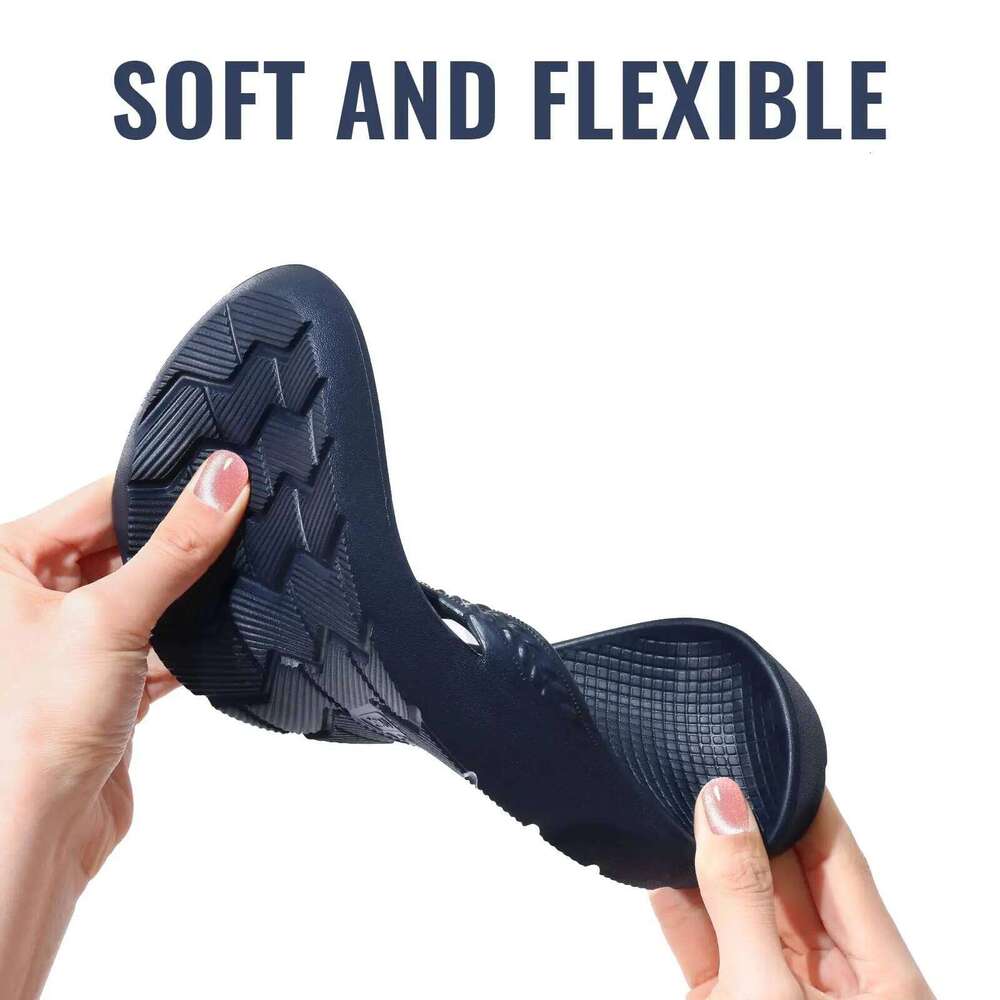 Litfun Men's Summer Flip Flops Comfortable Orthopedic Slippers For Plantar Fascitis Light Outdoor Beach Sandal With Arch Support