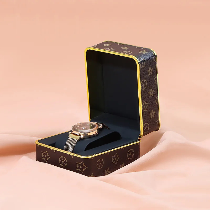 High-end Watch Box Flip Cover PU Leather Watch Packaging Box Men And Women General Watch Storage Box 260304
